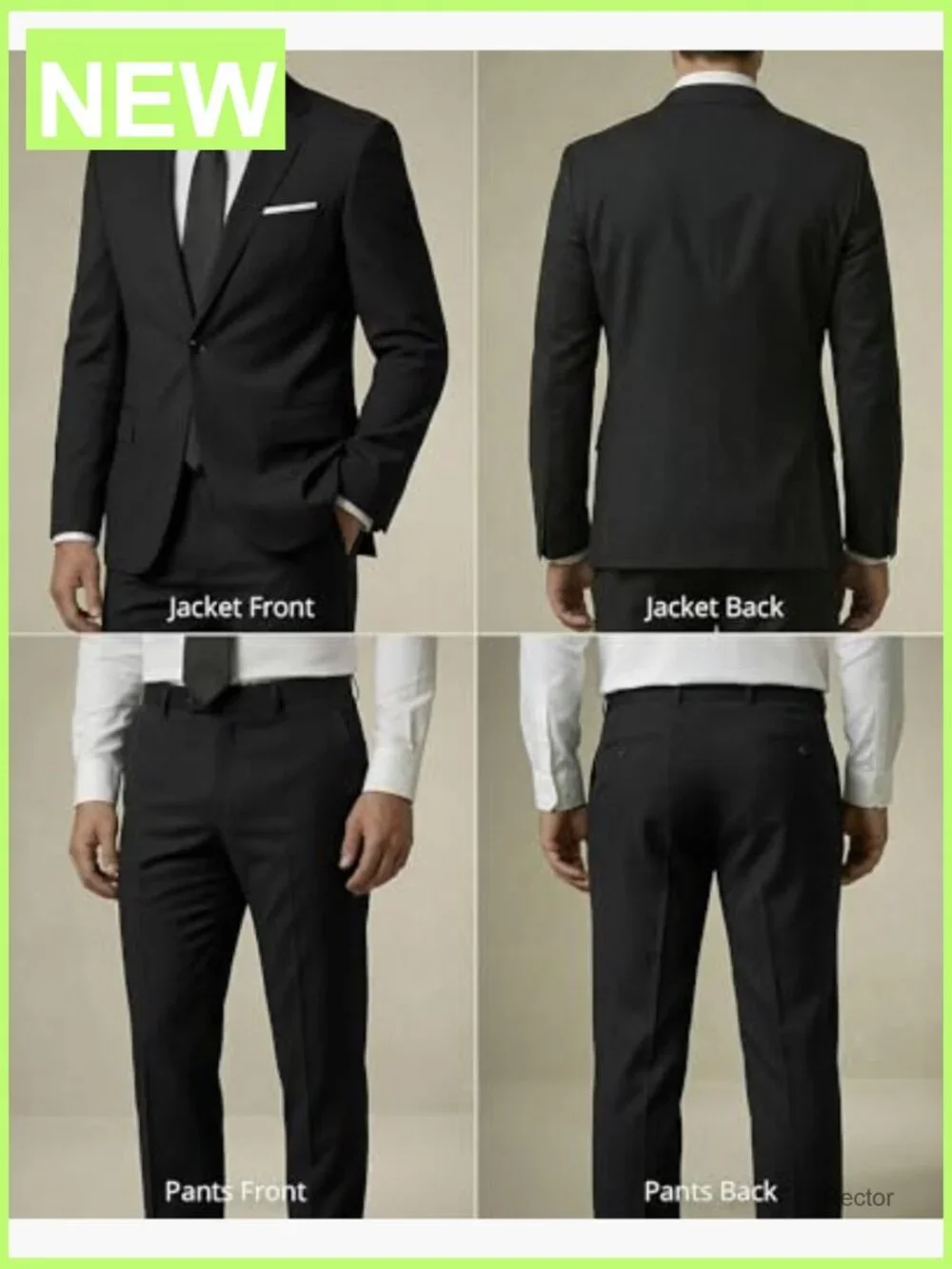 Men's Slim Fit 2-Piece Suit Set with Tie, One Button Jacket & Pants, Formal